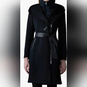 Mackage SHIA-SLB 2-in-1 double-face wool coat with removable bib M